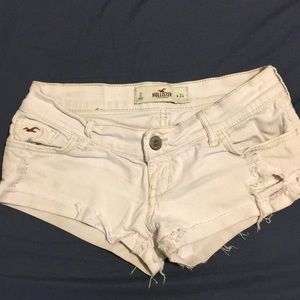 White jean shorts
